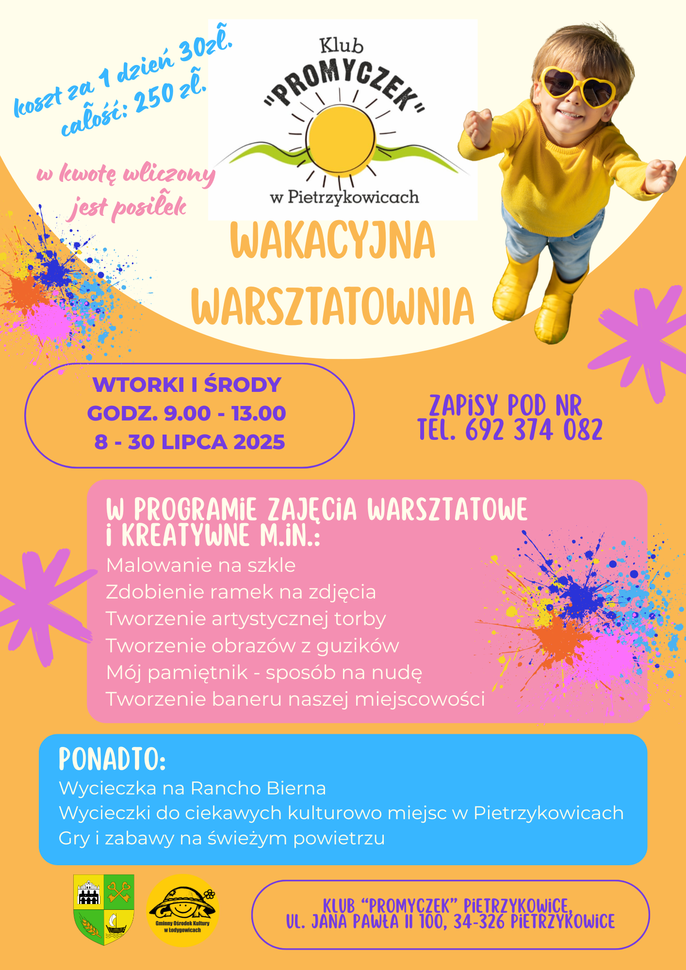 Pomarańczowy Kolorowy Plan Kolonii Program A4 (2)