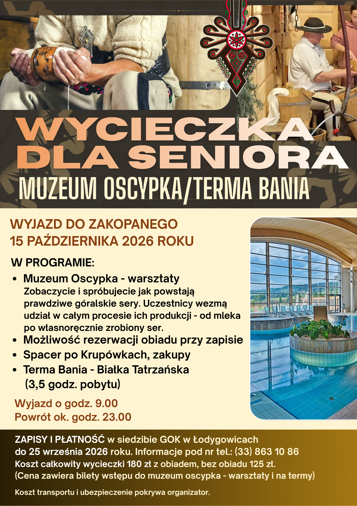 Wycieczka dla seniora Termy Bania