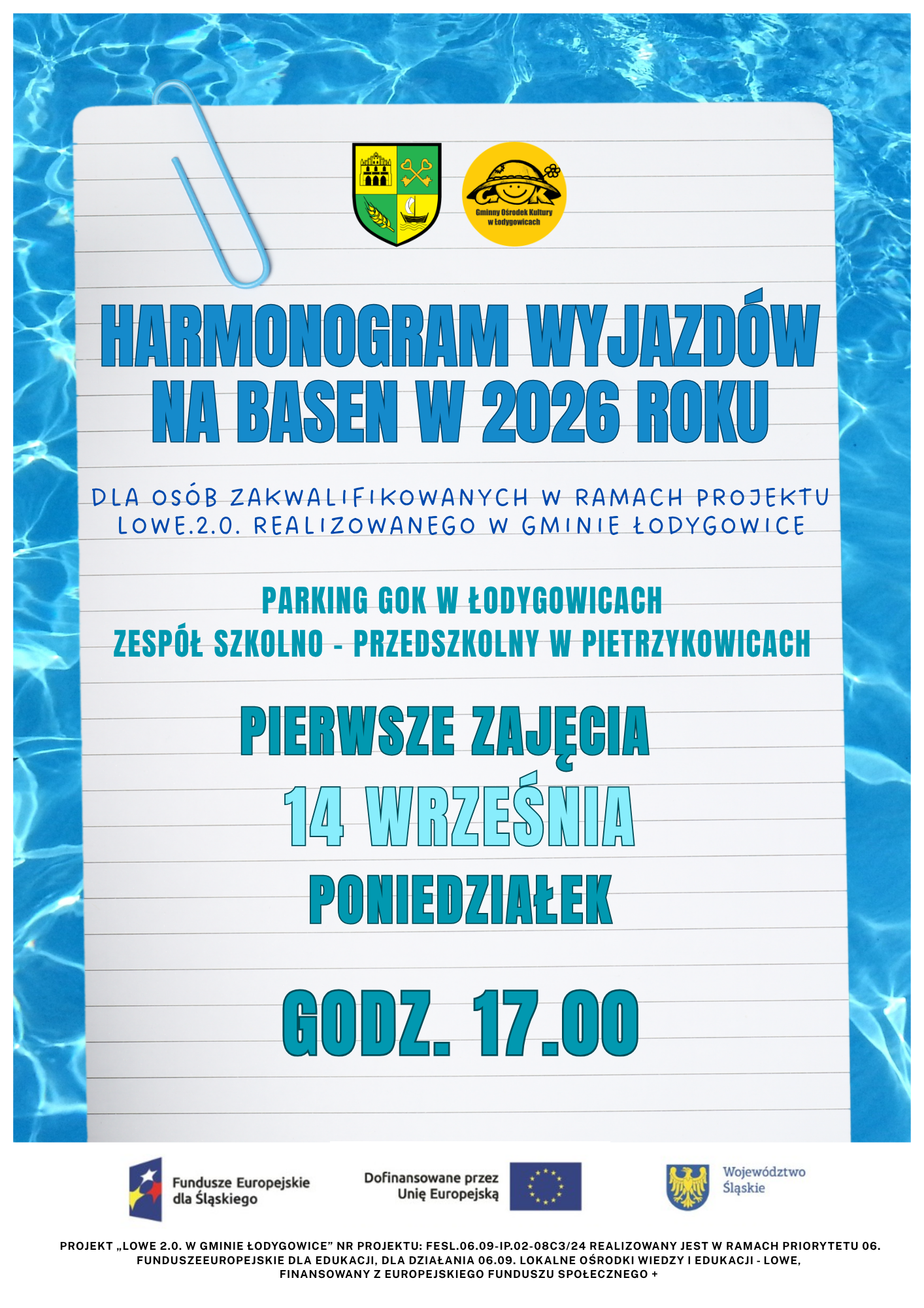 pierwsze zajęcia już 14-09- 2026 PONIEDZIAŁEK