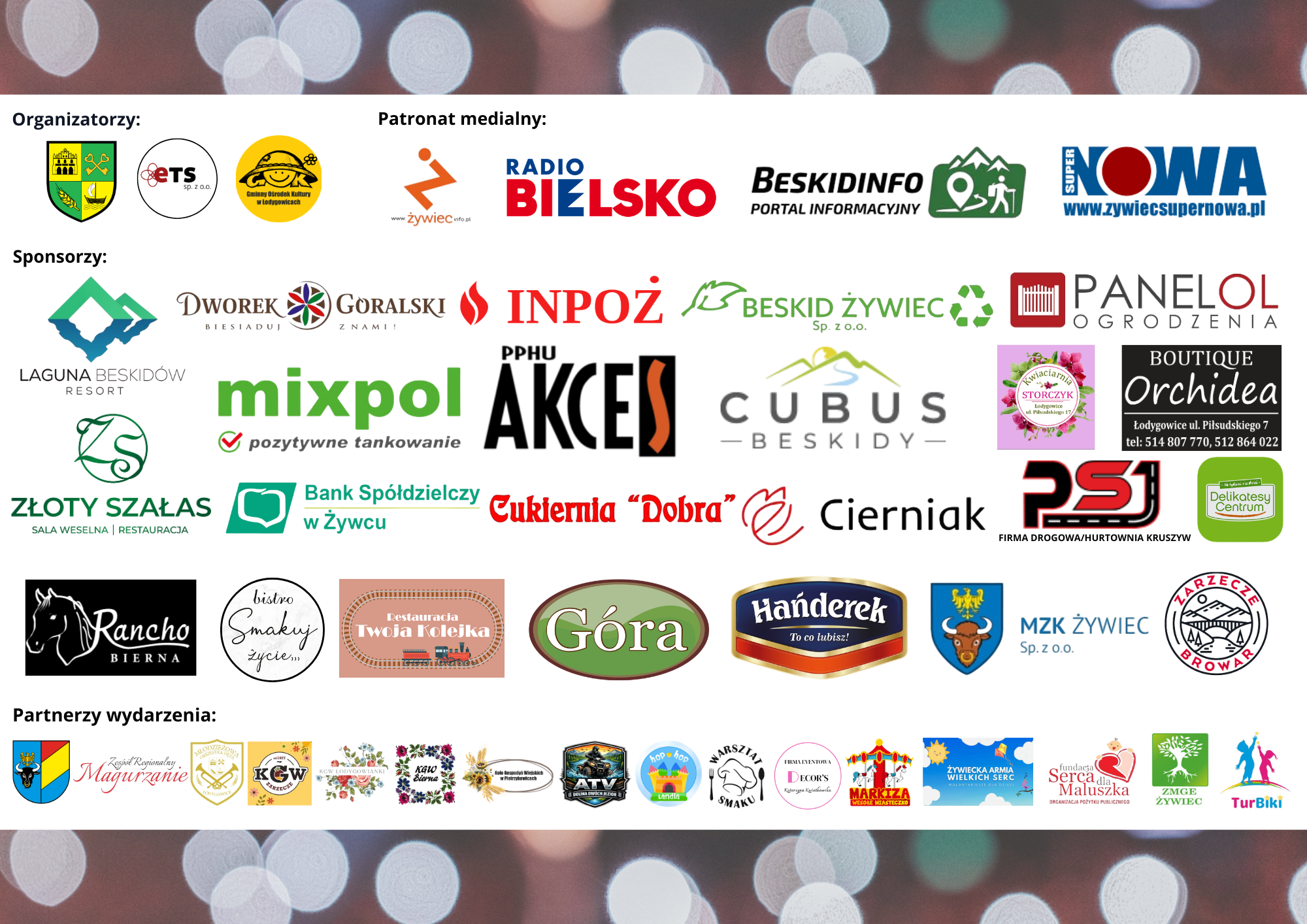 sponsorzy - loga DNI ŁODYGOWICE 2026
