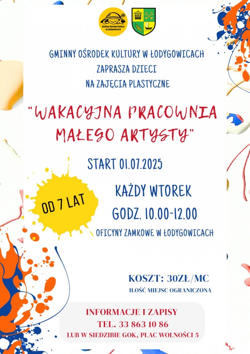 ZAJĘCIA PLASTYCZNE NA WAKACJE ZAPRASZAMY !!!