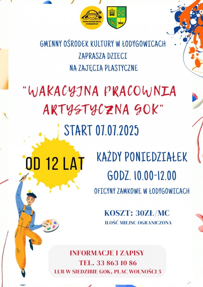 Warsztaty Plastyczne dla dzieci od 12 lat, zapraszamy !!!