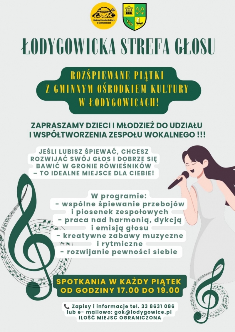 ZAJĘCIA WOKALNE Z GOK - ZESPOŁU WOKALNEGO ZAPRASZAMY !!!