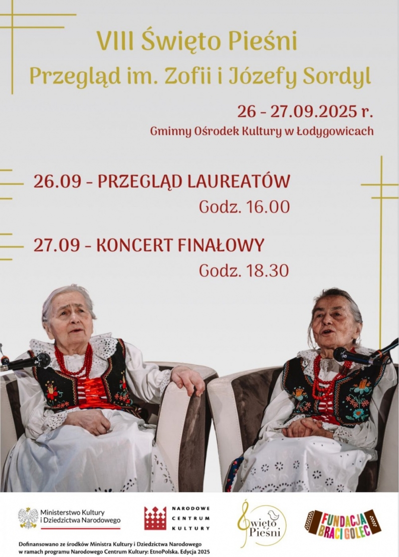 ŚWIĘTO PIEŚNI 2025 Z FUNDACJĄ BRACI GOLEC SERDECZNIE ZAPRASZAMY