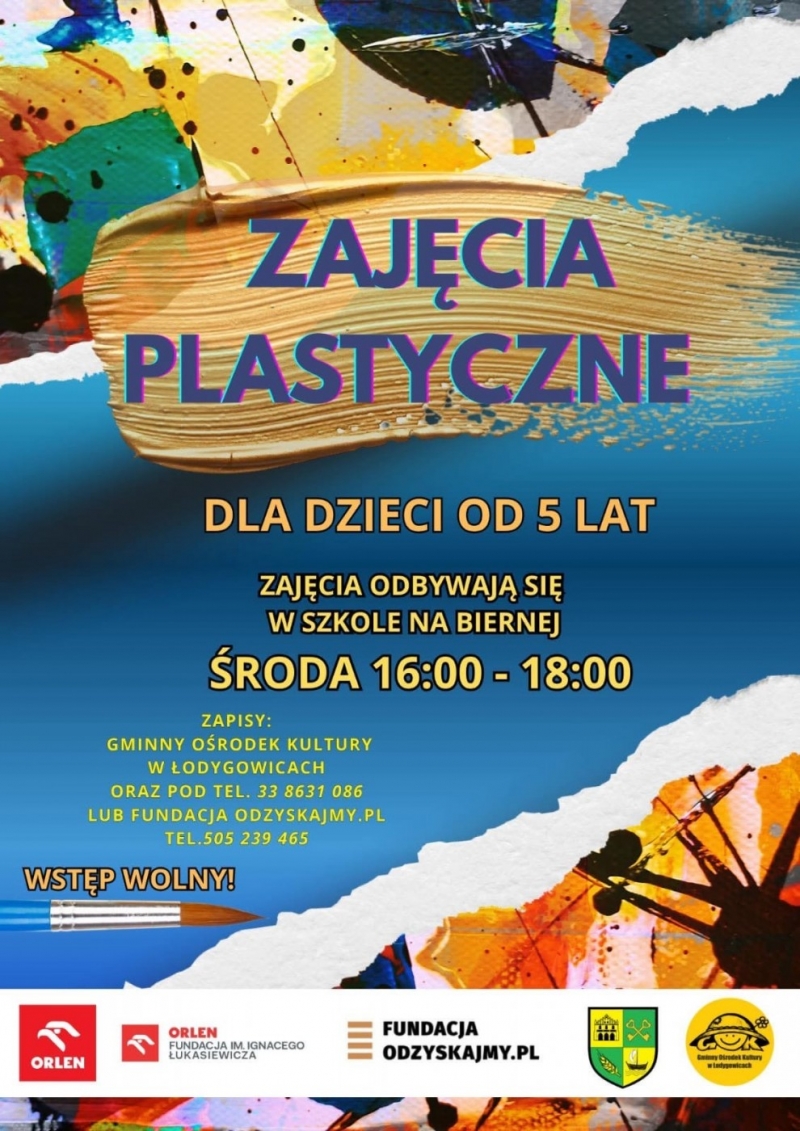 ZAJĘCIA PLASTYCZNE DLA DZIECI - SZKOŁA W BIERNEJ Z FUNDACJĄ ODZYSKAJMY.PL