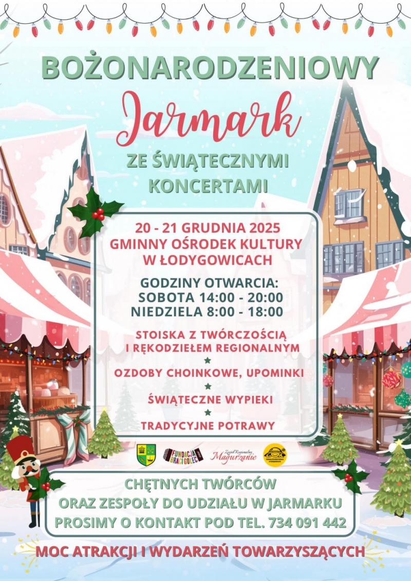 JARMARK BOŻONARODZENIOWY 20 i 21 GRUDNIA - SERDECZNIE ZAPRASZAMY !!!