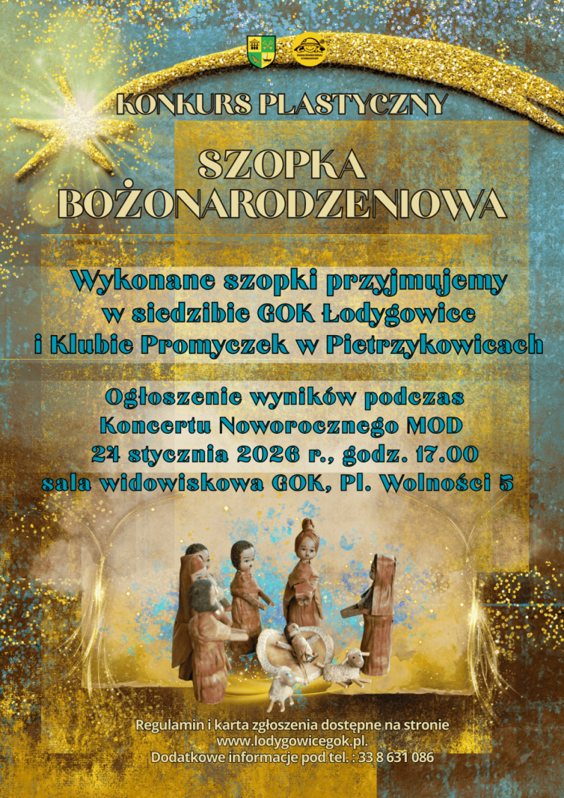KONKURS NA WYKONANIE SZOPKI BOŻONARODZENIOWEJ 2025 PRACE PRZYJMUJEMY DO 19 STYCZNIA 2026 ROKU