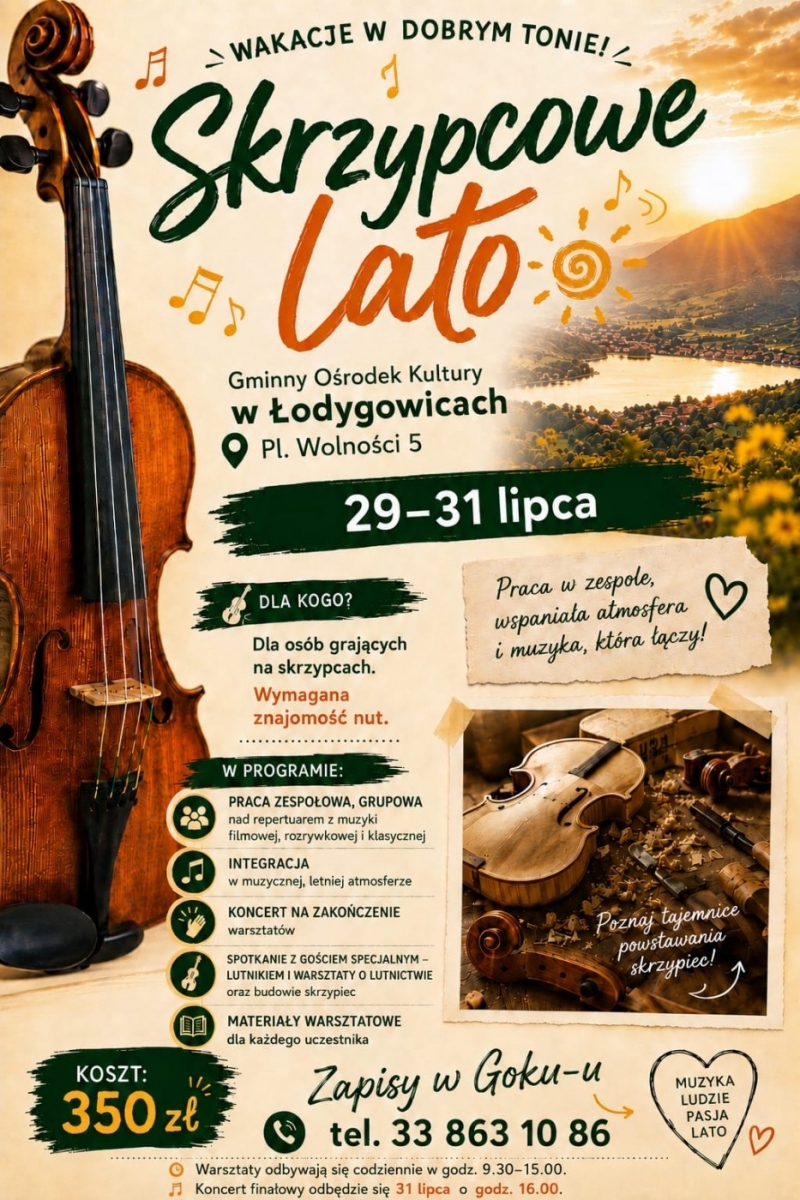 Wakacyjne zajęcia z gry na skrzypcach!