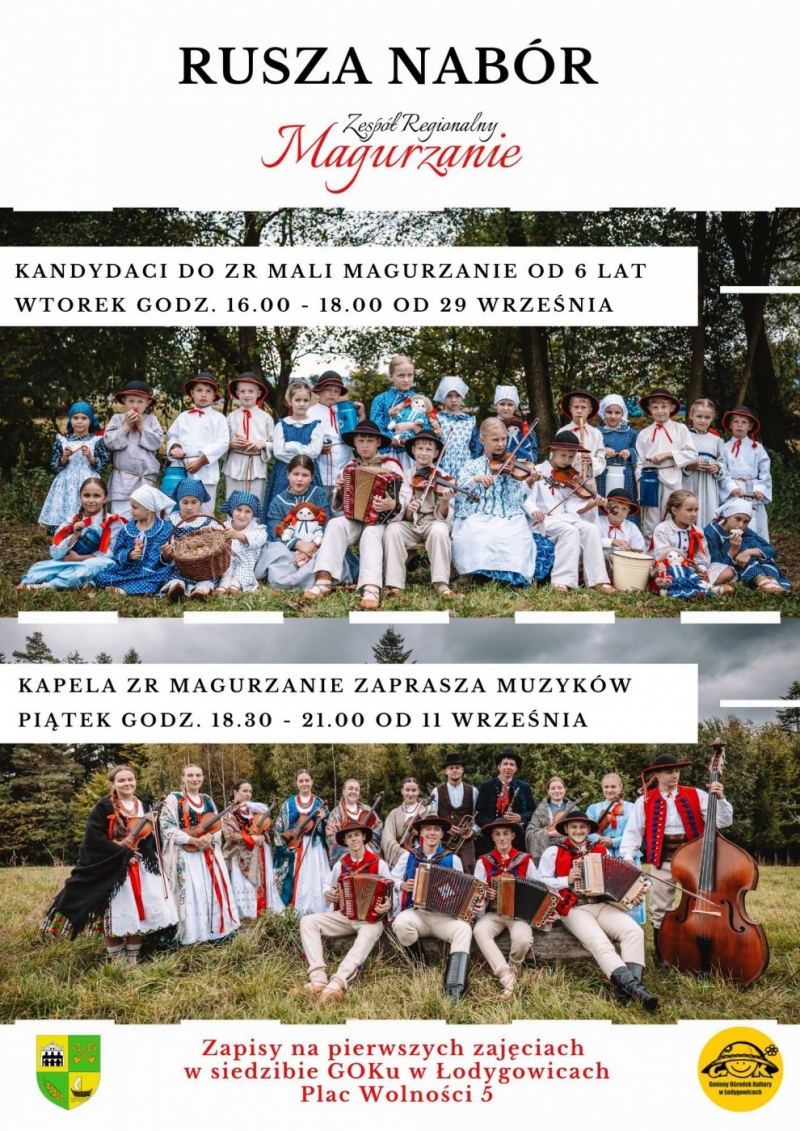 Zespół Regionalny Magurzanie ogłasza nabór do zespołu i kapeli!