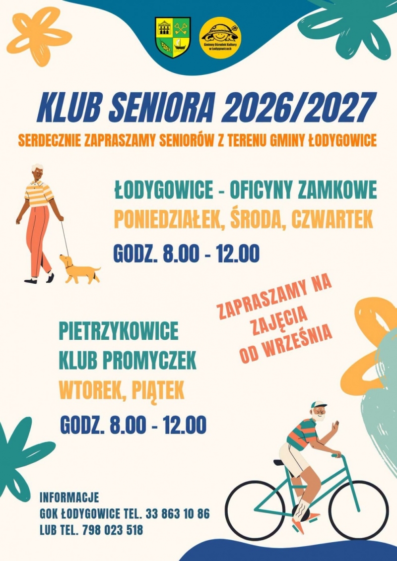 Klub Seniora - nowe godziny od września 2026