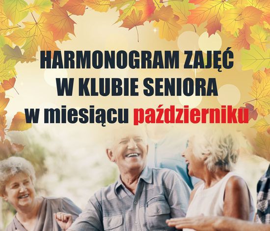 Harmonogram zajęć w Klubie Seniora