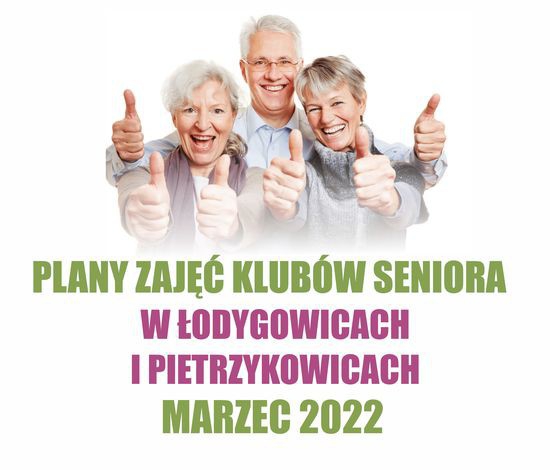 Plan zajęć Klubu Seniora w Pietrzykowicach