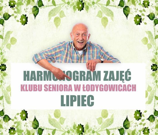 Plan zajęć Klubu Seniora w Łodygowicach