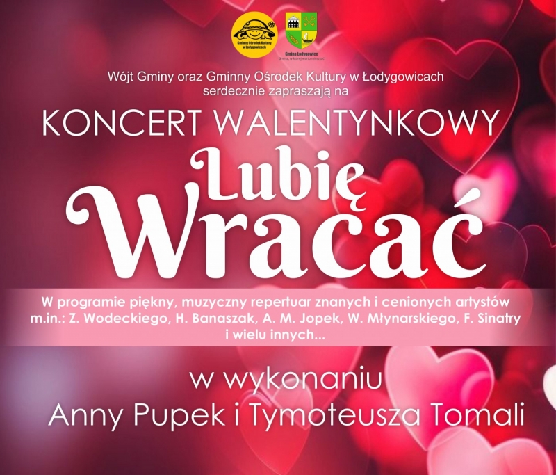 KONCERT WALENTYNKOWY SERDECZNIE ZAPRASZAMY