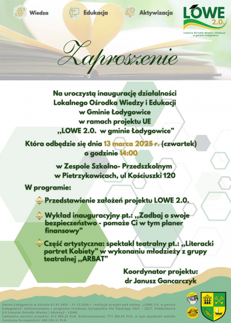 UROCZYSTA INAUGURACJA PROJEKTU LOWE 2.0. W GMINIE ŁODYGOWICE