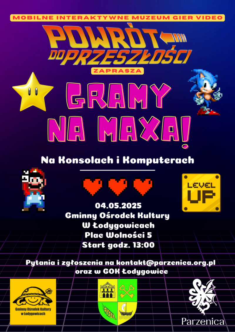 GRAMY NA MAXA NA KONSOLACH I KOMPUTERACH - UWAGA ZMIANA TERMINU NA 4 MAJA, GODZ. 13.00!!! SERDECZNIE ZAPRASZAMY DZIECI I MŁODZIEŻ DO UDZIAŁU !!! WSTĘP WOLNY !!!
