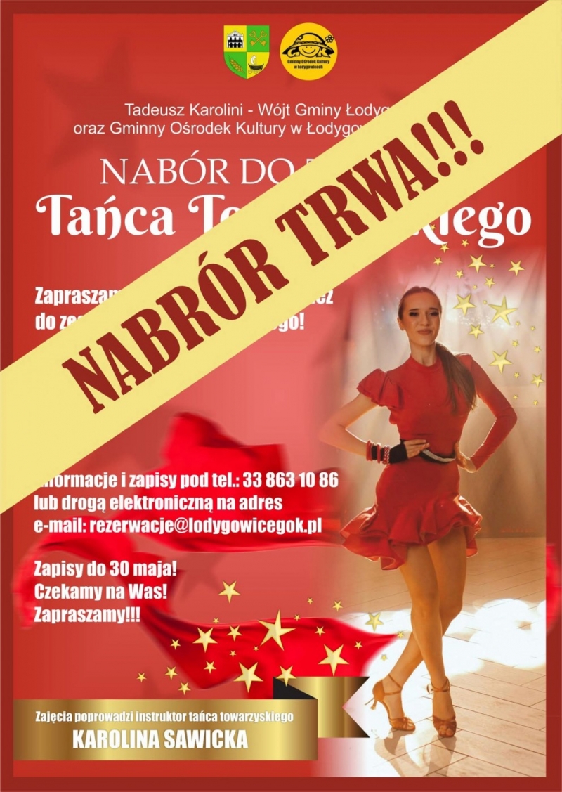 NABÓR DO ZESPOŁU TAŃCA TOWARZYSKIEGO DLA DZIECI I MŁODZIEŻY! CZEKAMY NA ZGŁOSZENIA